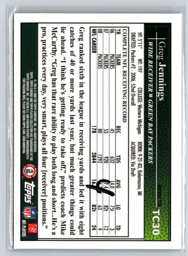 2009 Topps Chrome #TC30 Greg Jennings Refractors P70