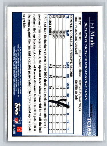 2009 Topps Chrome #TC165 Fili Moala Refractors P70