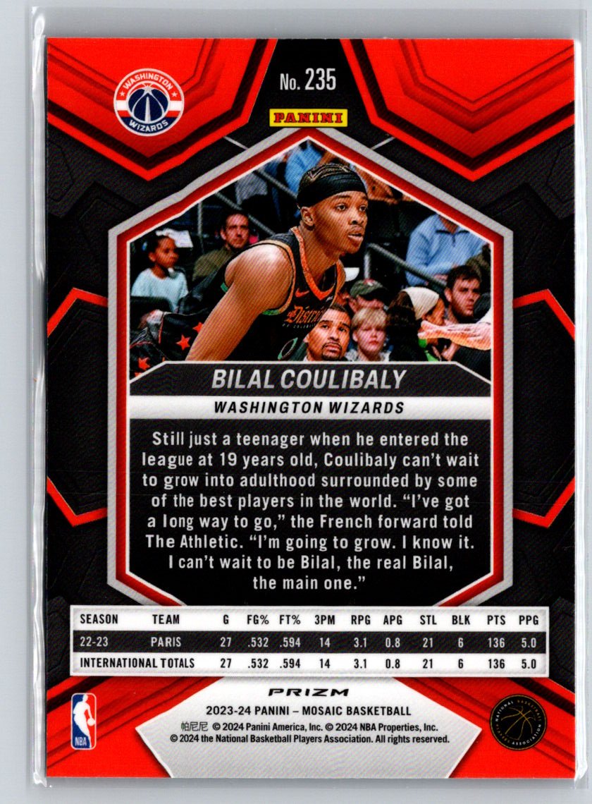2023-24 Panini Mosaic #235 Bilal Coulibaly Reactive Blue Q01