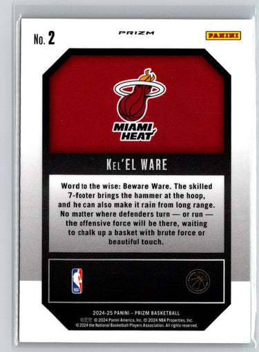 2024-25 Panini Prizm #2 Kel'el Ware Emergent Prizms Green Q03