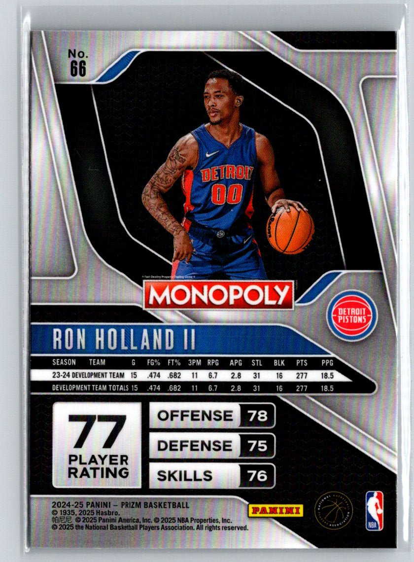 2024-25 Panini Prizm Monopoly #66 Ron Holland II Q05