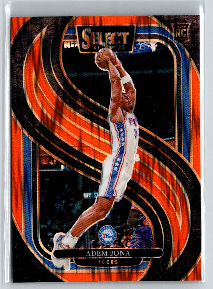 2024-25 Panini Select #196 Adem Bona Red Cracked Ice Prizm Q05