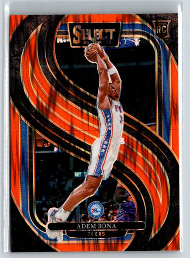 2024-25 Panini Select #196 Adem Bona Red Cracked Ice Prizm Q05