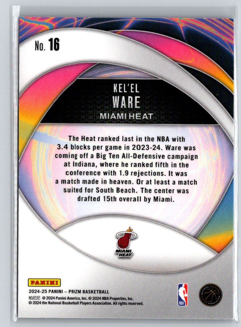 2024-25 Panini Prizm #16 Kel'el Ware Instant Impact Q05