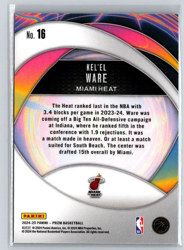 2024-25 Panini Prizm #16 Kel'el Ware Instant Impact Q05