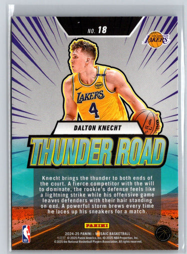2024-25 Panini Mosaic #18 Dalton Knecht Thunder Road Q05