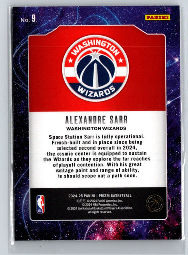 2024-25 Panini Prizm #9 Alexandre Sarr Deep Space Q05