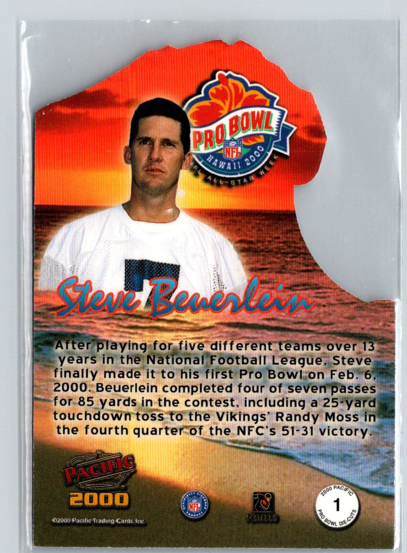 2000 Pacific #1 Steve Beuerlein Pro Bowl Die Cuts Q05
