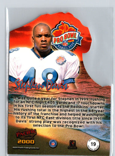 2000 Pacific #19 Stephen Davis Pro Bowl Die Cuts Q05
