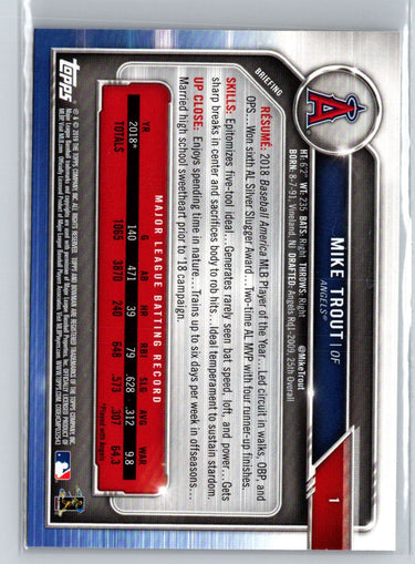 2019 Bowman #1 Mike Trout Q06