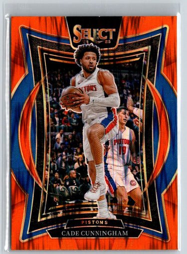2024-25 Panini Select #65 Cade Cunningham Orange Flash Prizm Q06