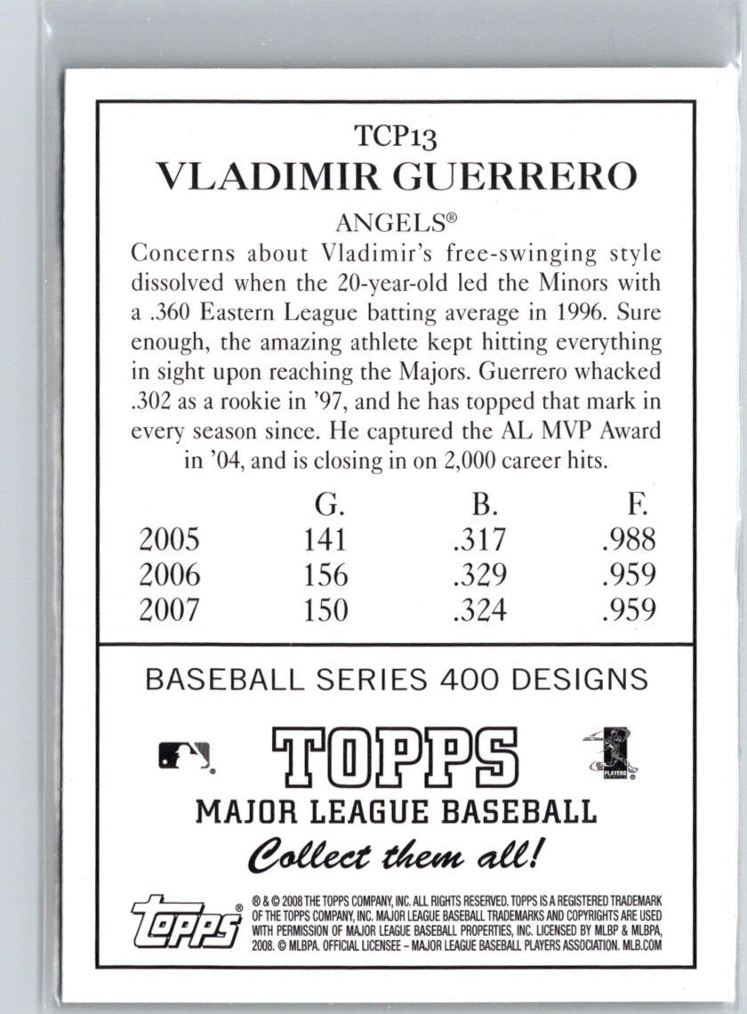 2008 Topps #TCP13 Vladimir Guerrero T205 Q06