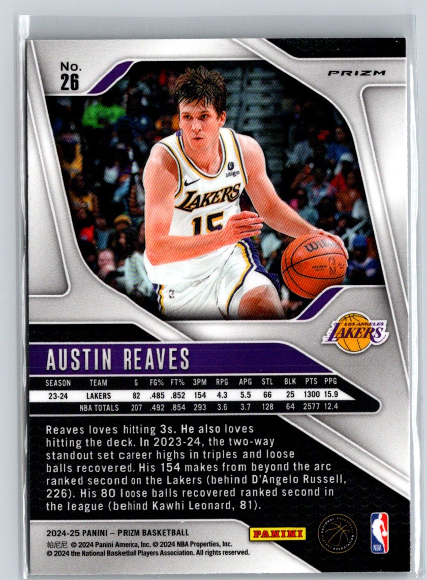 2024-25 Panini Prizm #26 Austin Reaves Silver Prizm Q06