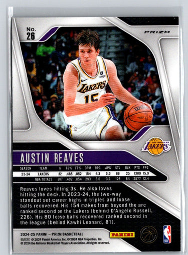 2024-25 Panini Prizm #26 Austin Reaves Silver Prizm Q06