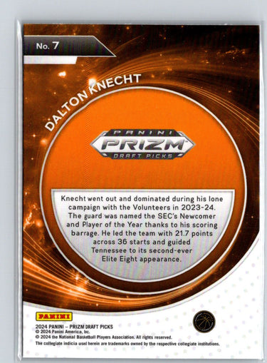 2024 Panini Prizm Draft Picks - Student Orientation #7 Dalton Knecht Q06