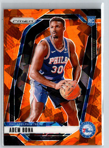 2024-25 Panini Prizm #267 Adem Bona Prizms Orange Ice Q07