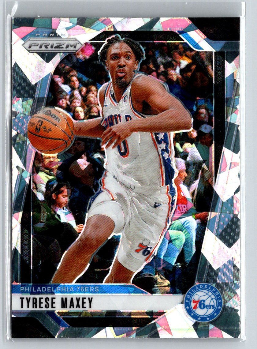 2024-25 Panini Prizm #96 Tyrese Maxey Prizms Ice Q07