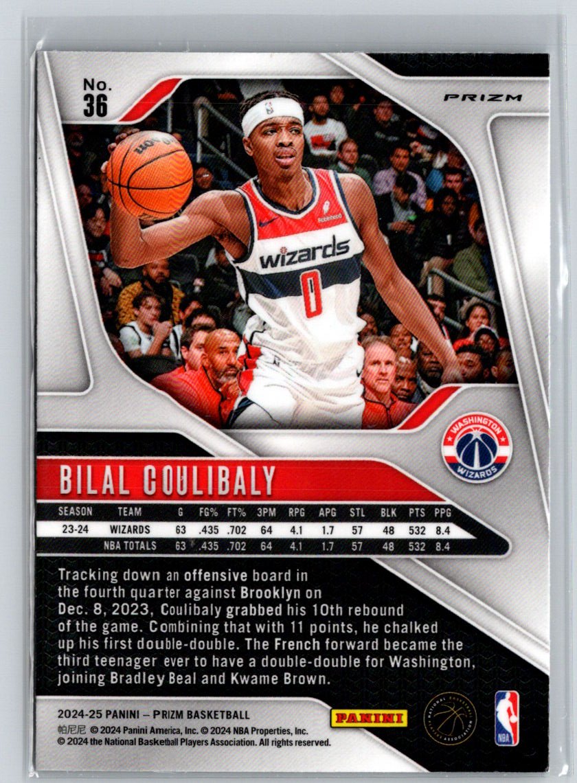 2024-25 Panini Prizm #36 Bilal Coulibaly Prizms Silver Q07