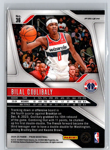 2024-25 Panini Prizm #36 Bilal Coulibaly Prizms Silver Q07
