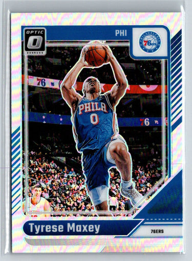 2024-25 Donruss Optic #135 Tyrese Maxey Sliver Holo Q09