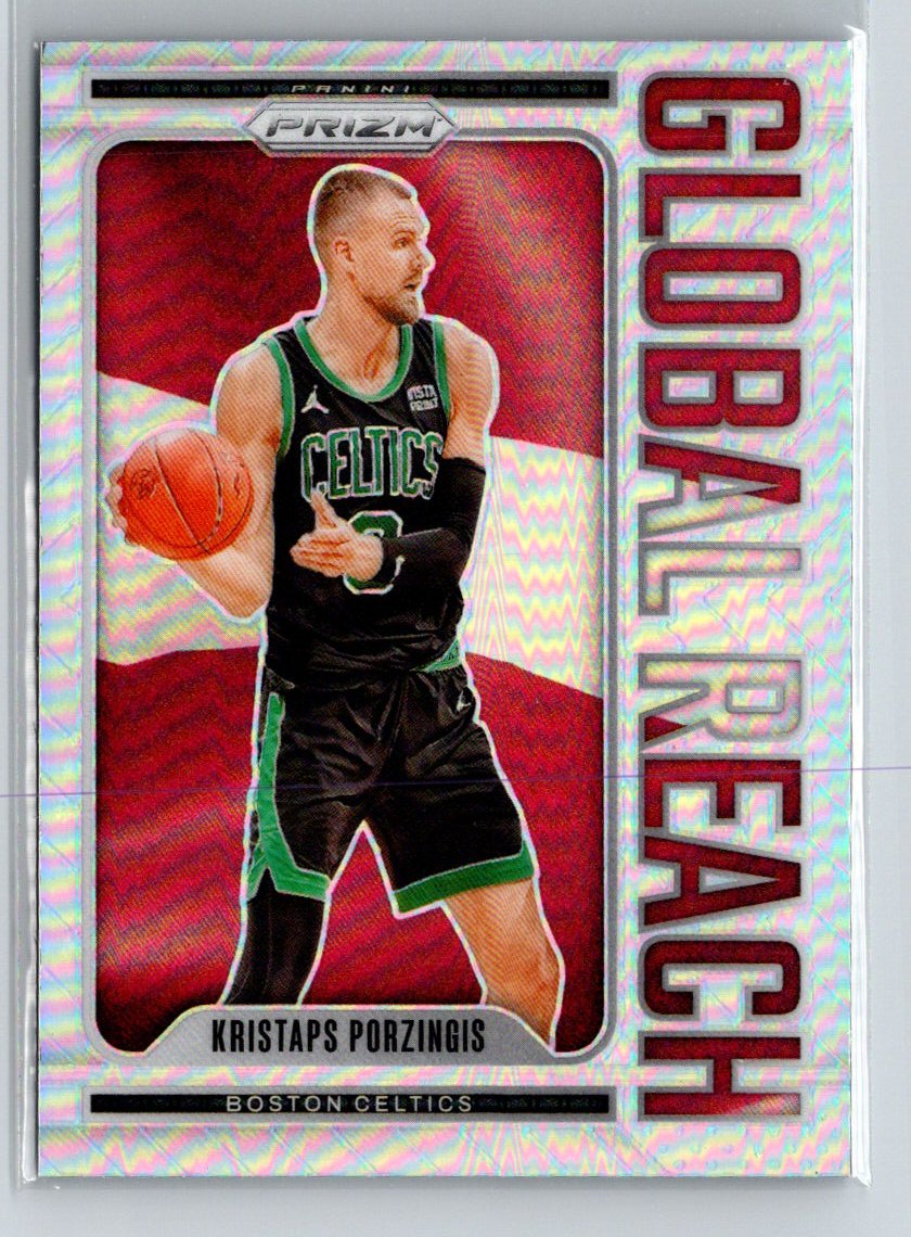2024-25 Panini Prizm #5 Kristaps Porzingis Global Reach Prizms Silver Q09