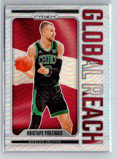 2024-25 Panini Prizm #5 Kristaps Porzingis Global Reach Prizms Silver Q09