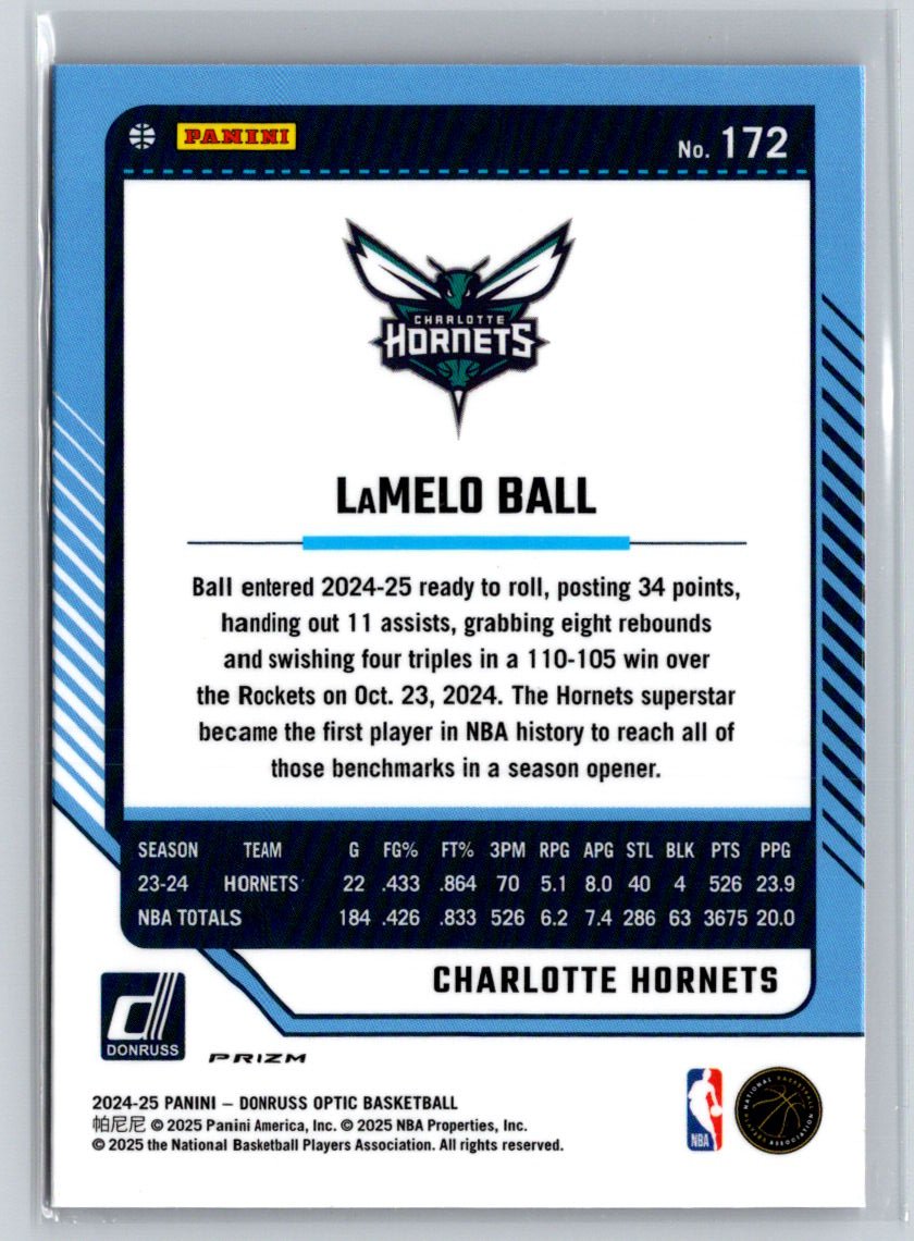 2024-25 Donruss Optic #172 LaMelo Ball Hyper Pink Q09