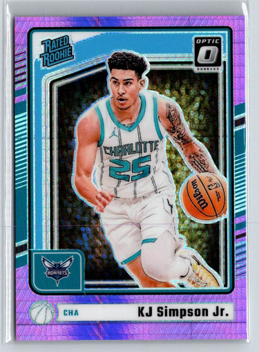 2024-25 Donruss Optic #294 KJ Simpson Jr. Hyper Pink Q10