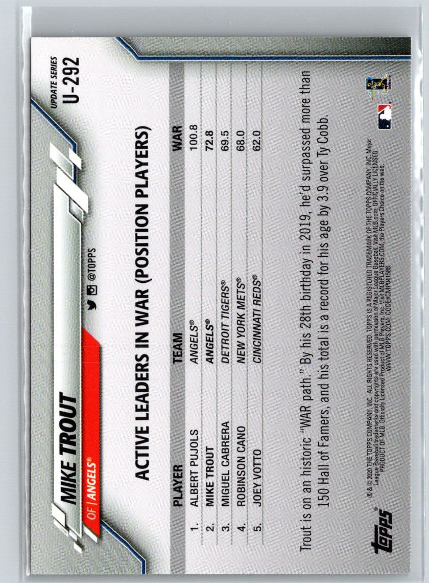 2020 Topps Update #U-292 Mike Trout Q10