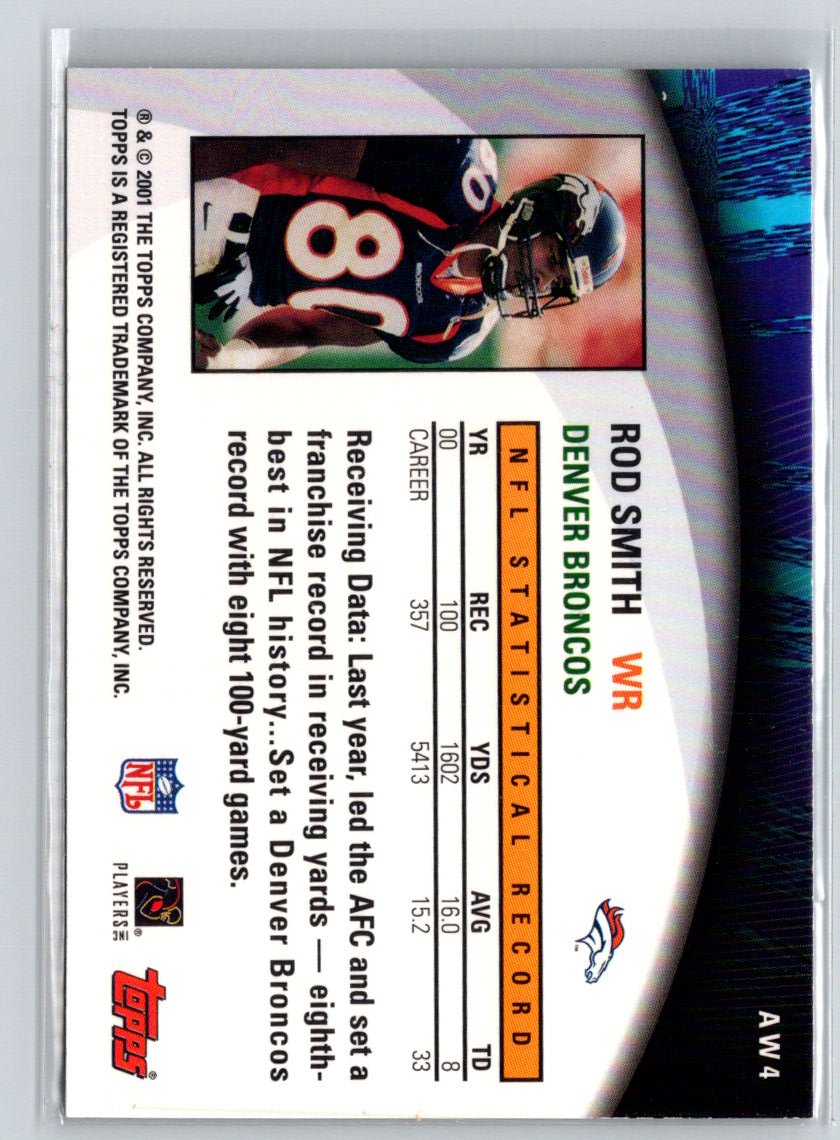 2001 Topps #AW4 Rod Smith Own the Game Q11