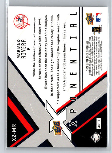 2008 Upper Deck X #X2-MR Mariano Rivera Xponential 2 Q11