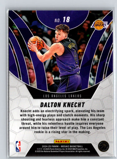 2024-25 Panini Mosaic #18 Dalton Knecht Elevate Mosaic Q11