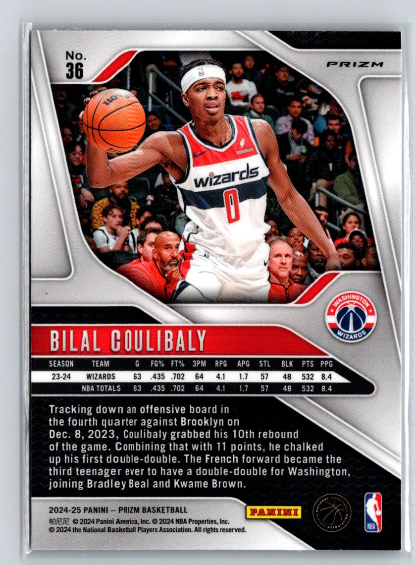 2024-25 Panini Prizm #36 Bilal Coulibaly Prizms Green Q11