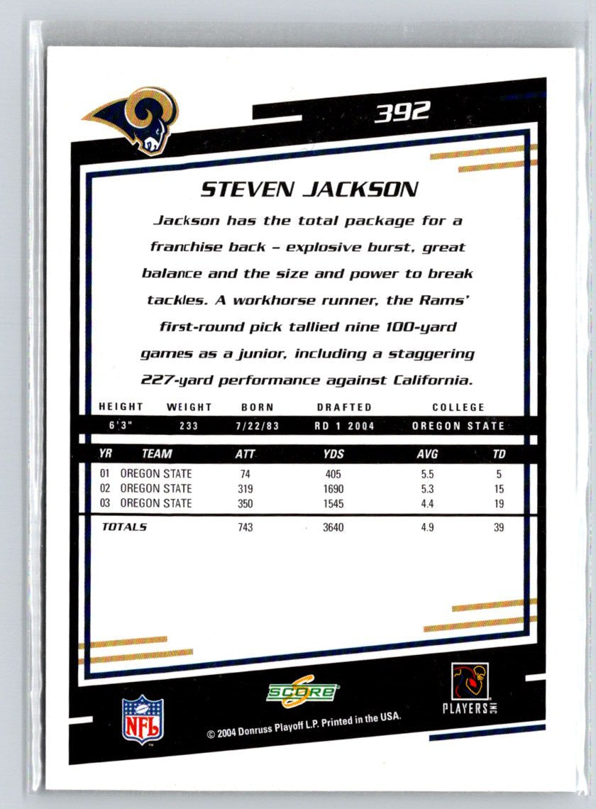 2004 Score #392 Steven Jackson Q12