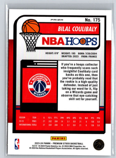 2023-24 Hoops Premium Stock #175 Bilal Coulibaly Silver Ice Q12