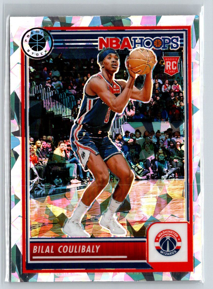 2023-24 Hoops Premium Stock #175 Bilal Coulibaly Silver Ice Q12