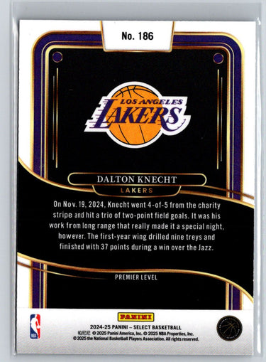 2024-25 Panini Select #186 Dalton Knecht Q13