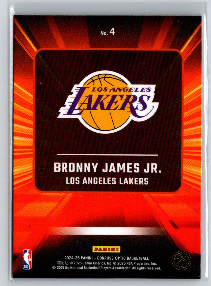 2024-25 Donruss Optic #4 Bronny James Jr. Express Lane Q13