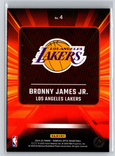 2024-25 Donruss Optic #4 Bronny James Jr. Express Lane Q13