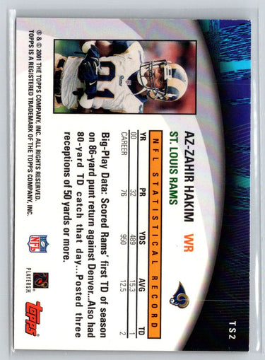 2001 Topps Chrome - Showtime #TS2 Az-Zahir Hakim Q14