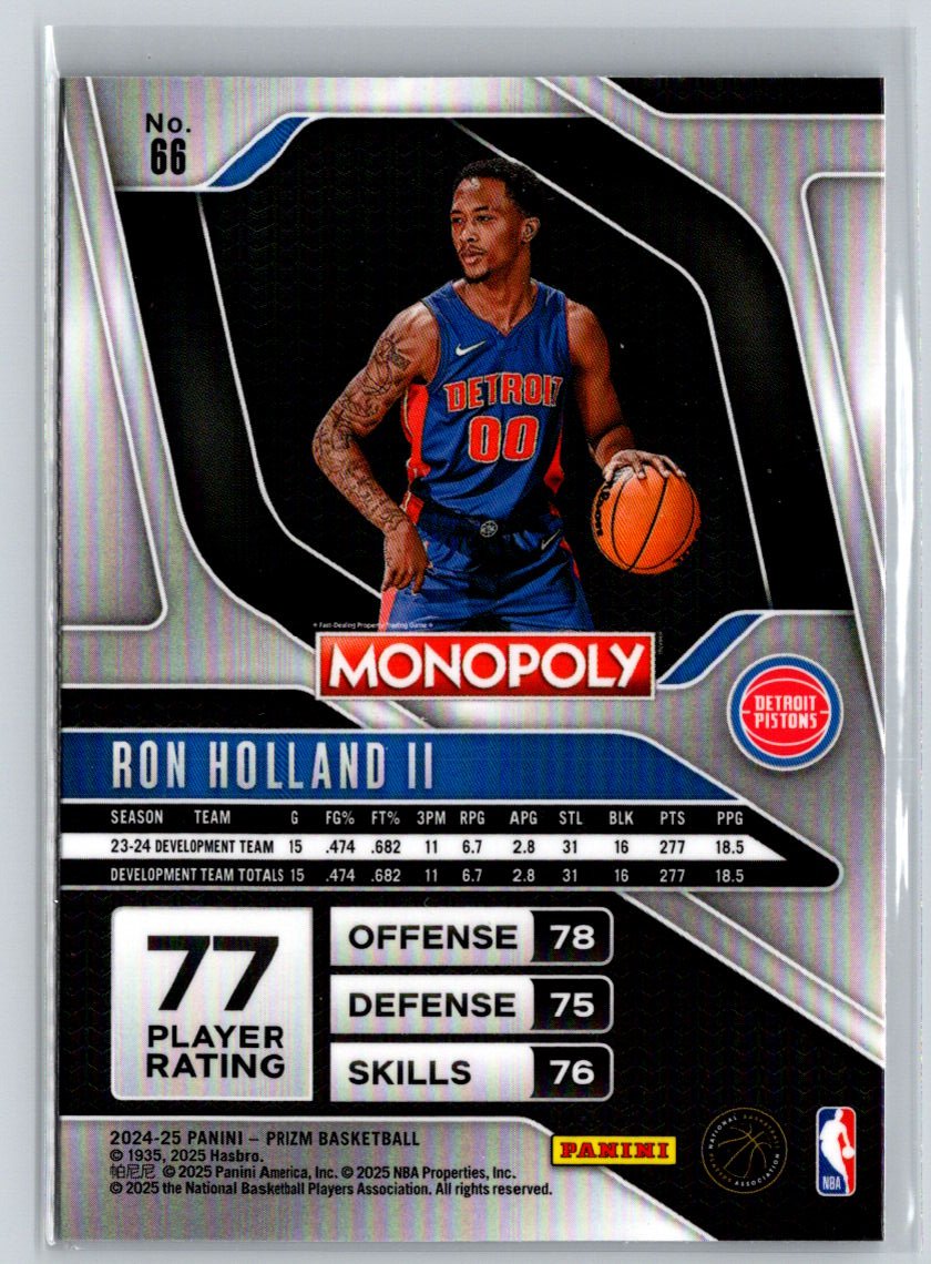 2024-25 Panini Prizm Monopoly #66 Ron Holland II Q15