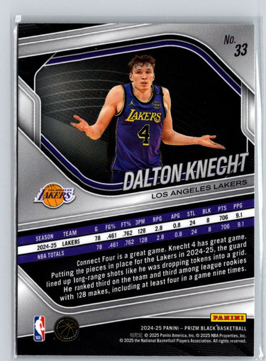 2024-25 Panini Prizm Black #33 Dalton Knecht Q15