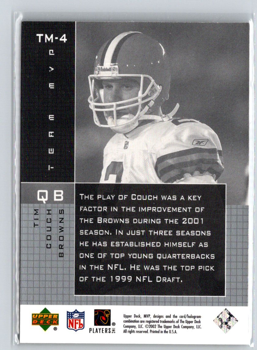 2002 Upper Deck MVP #TM-4 Tim Couch Team MVP Q16