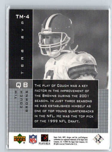 2002 Upper Deck MVP #TM-4 Tim Couch Team MVP Q16