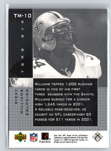 2002 Upper Deck MVP #TM-10 Ricky Williams Team MVP Q17