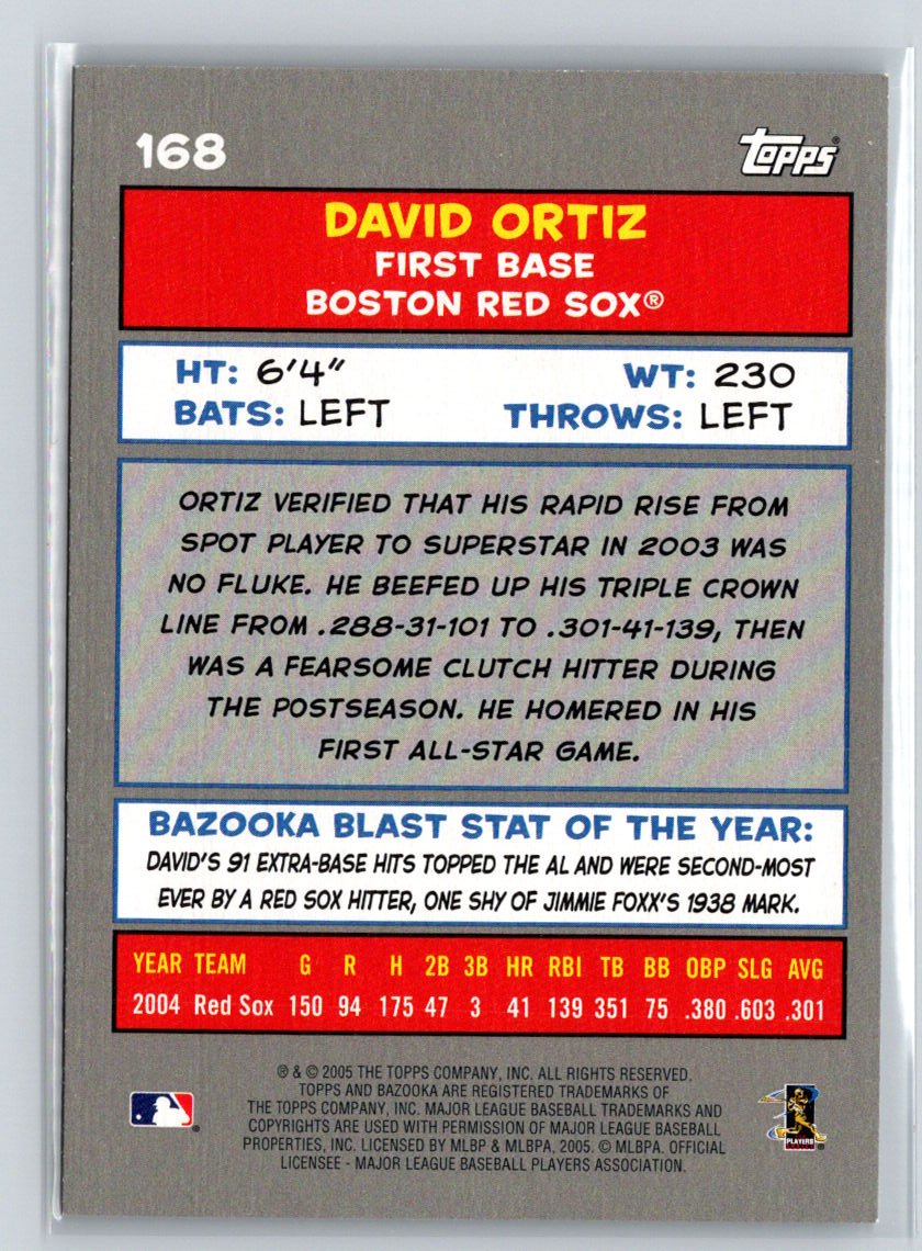 2005 Bazooka #168 David Ortiz Q17