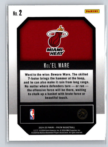 2024-25 Panini Prizm #2 Kel'el Ware Emergent Prizms Green Q17