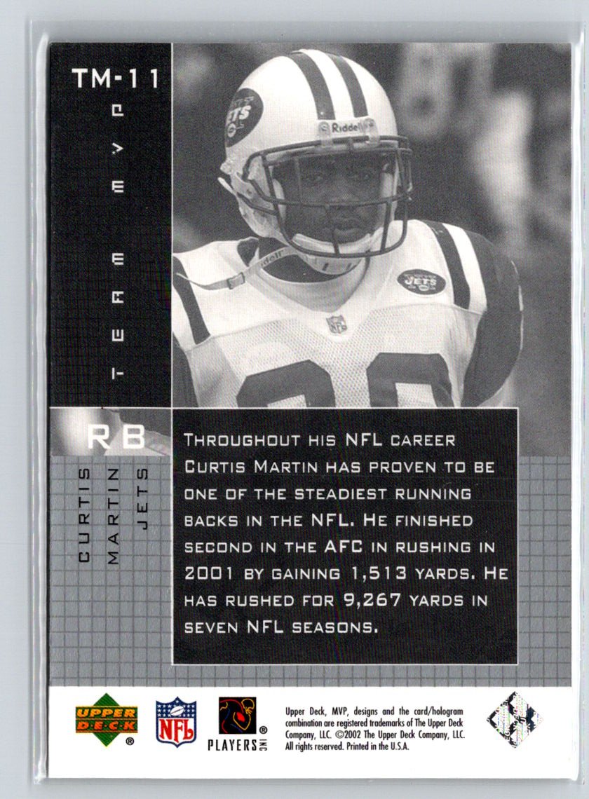 2002 Upper Deck MVP #TM-11 Curtis Martin Team MVP Q18