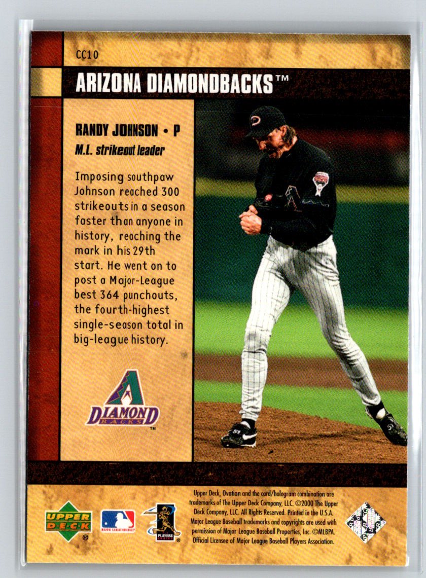 2000 Upper Deck Ovation #CC10 Randy Johnson Curtain Calls Q18