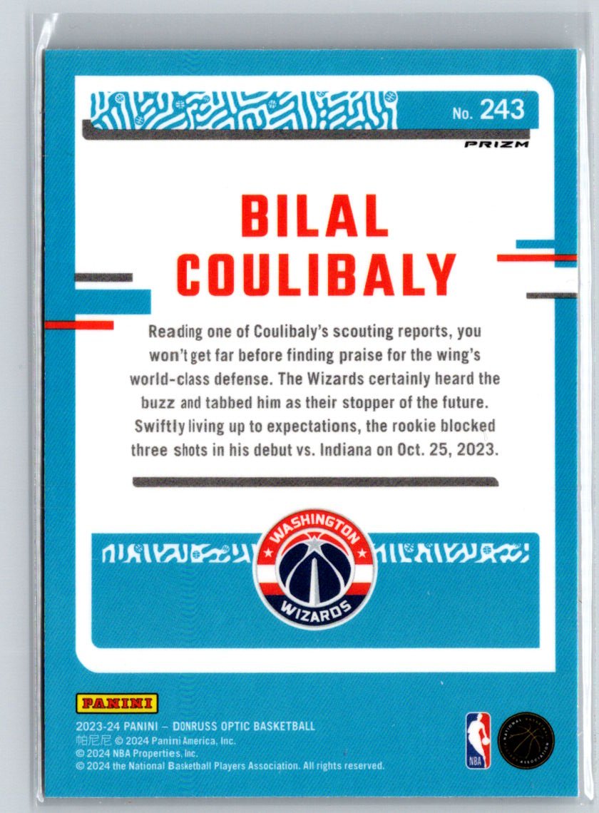 2023-24 Donruss Optic #243 Bilal Coulibaly Silver Holo Q18